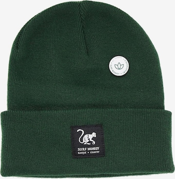 Surf Monkey Mütze in Grün: Vorderseite