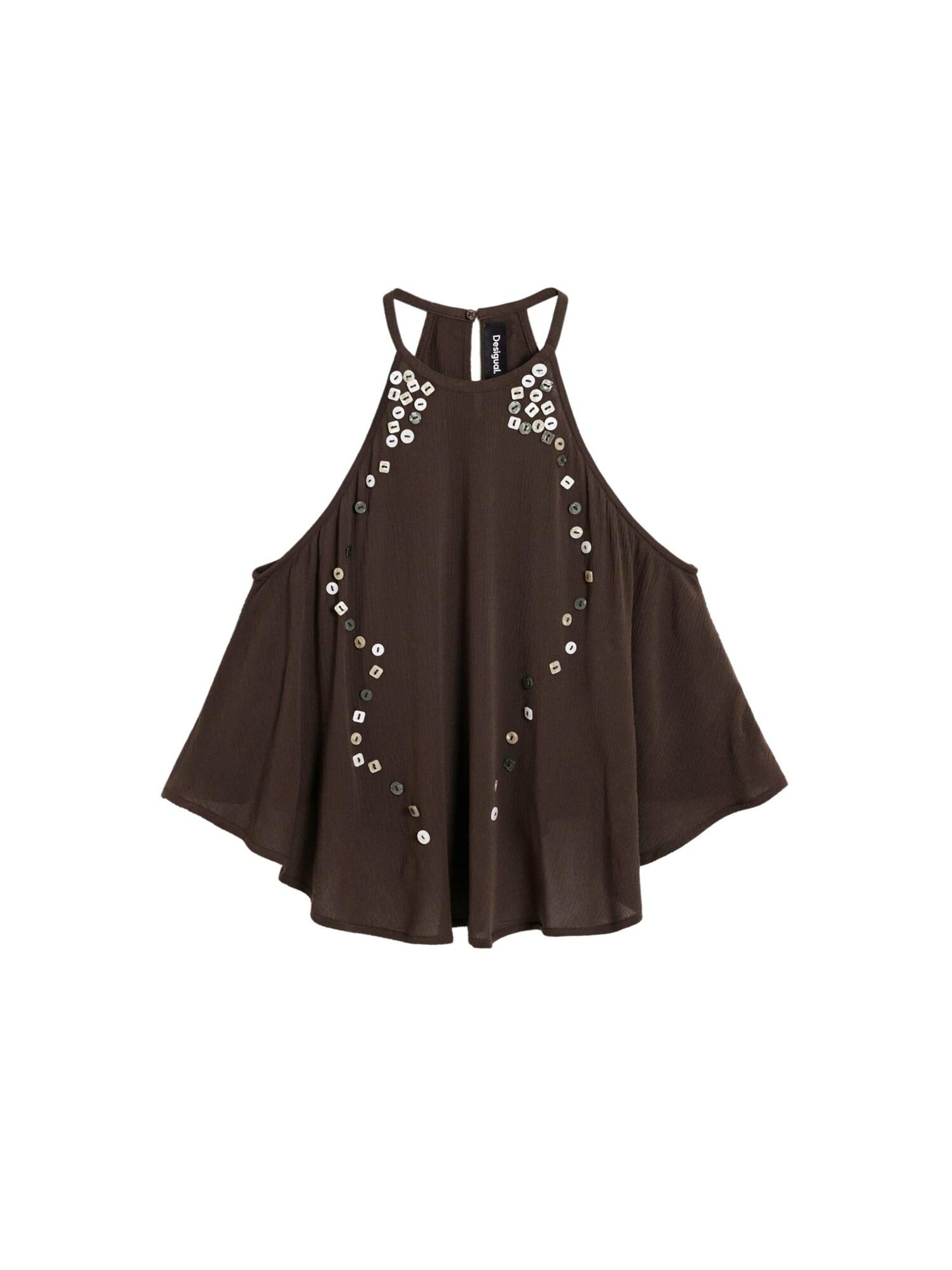 Desigual - Blusa en marrón: frente