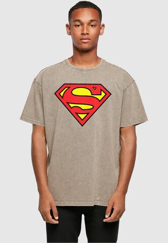 Maglietta 'DC Originals - Superman Shield' di ABSOLUTE CULT in grigio: frontale