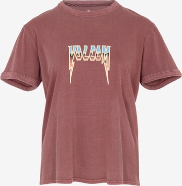 T-shirt 'Truly Ringer' Volcom en rouge : devant