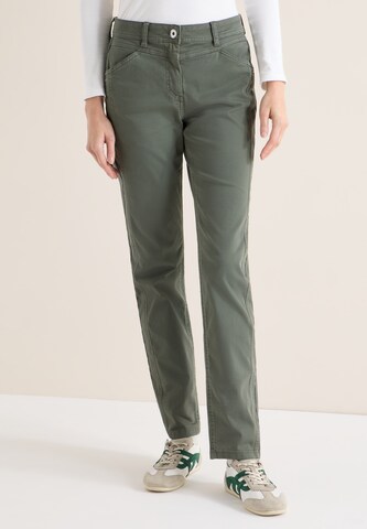CECIL Slim fit Pants 'Toronto' in Green: front