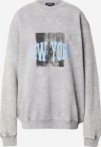 Nasty Gal Sweatshirt 'New York' in Grau: predná strana