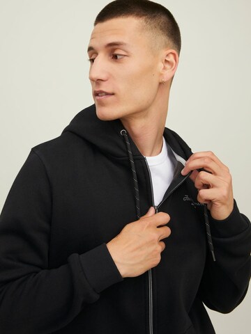 JACK & JONES Bluza rozpinana 'Berg' w kolorze czarny