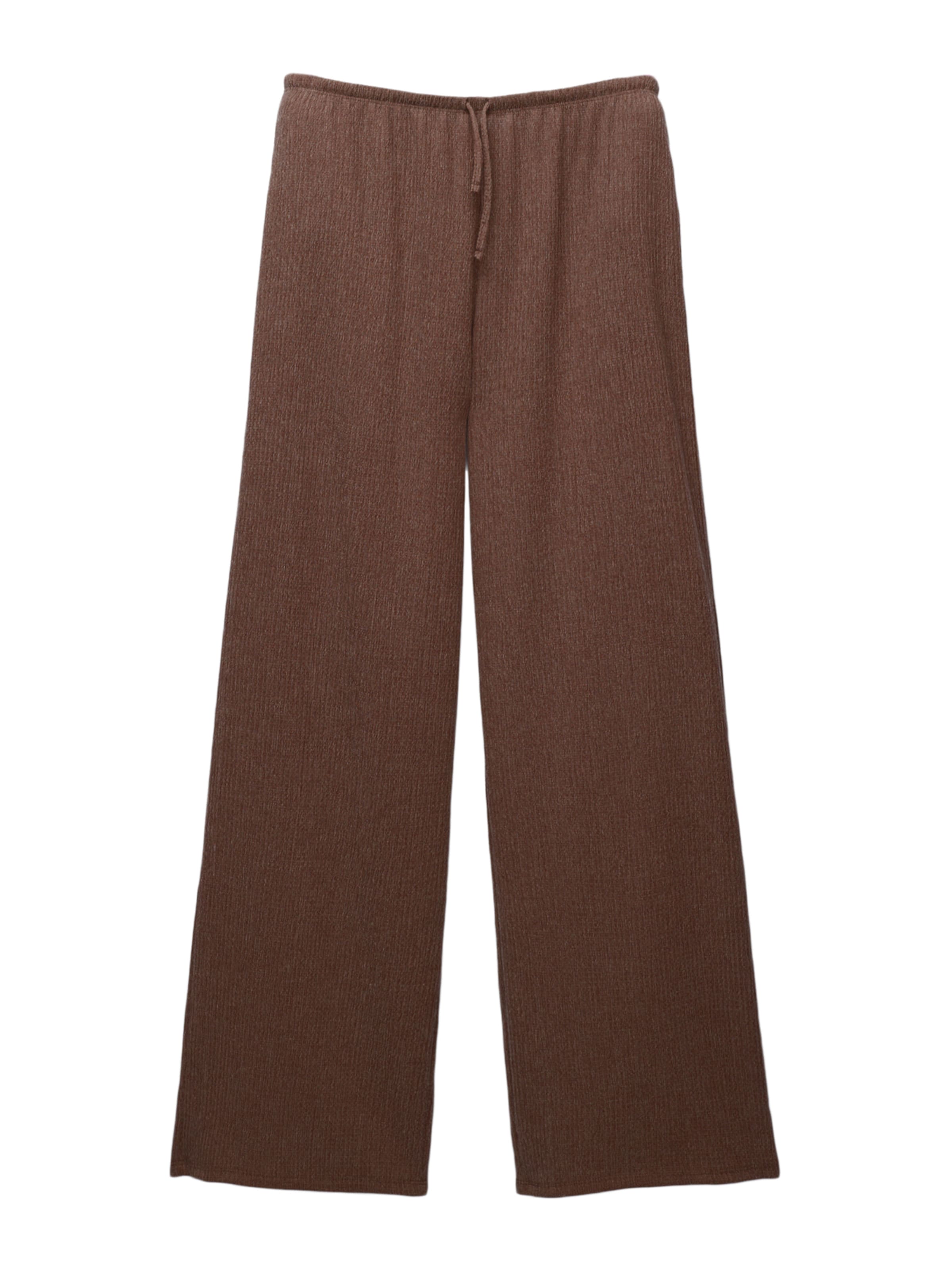 Pull&Bear Wide Leg Hose in Braun: Vorderseite