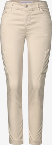 Street One Studio Slim fit Cargo Pants in Beige: front
