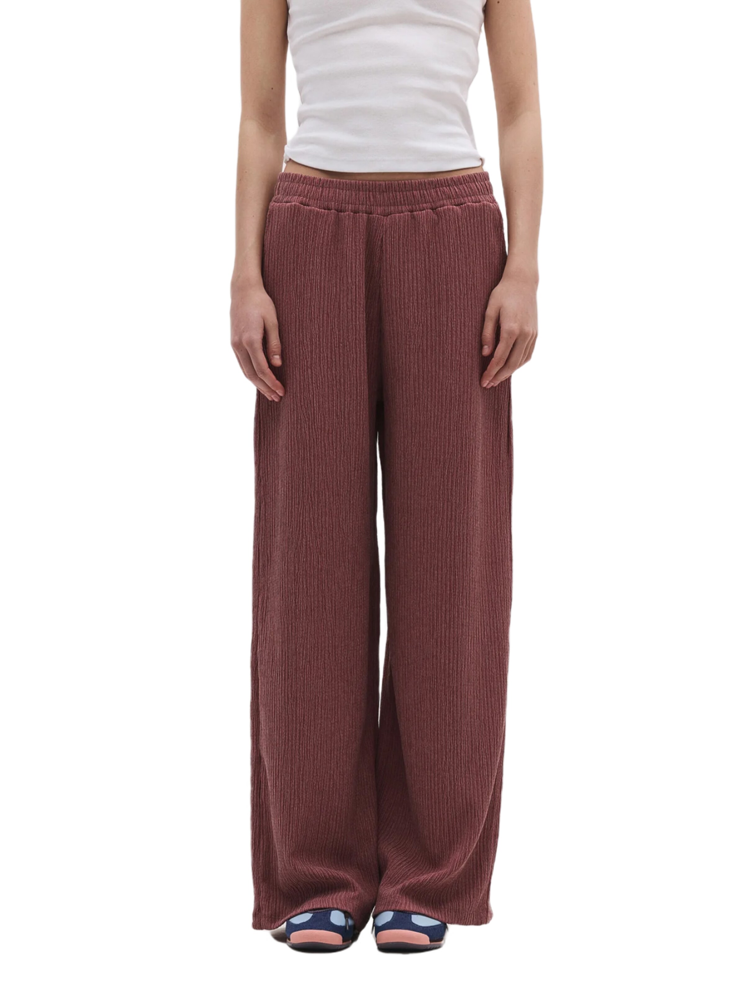 No Matter What Wide leg Pants in Pink: front