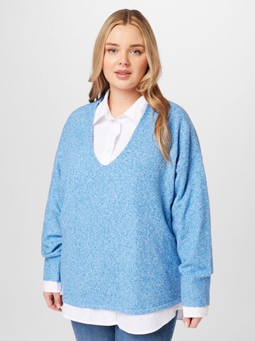 Pull-over 'DOFFY' Vero Moda Curve en bleu : devant