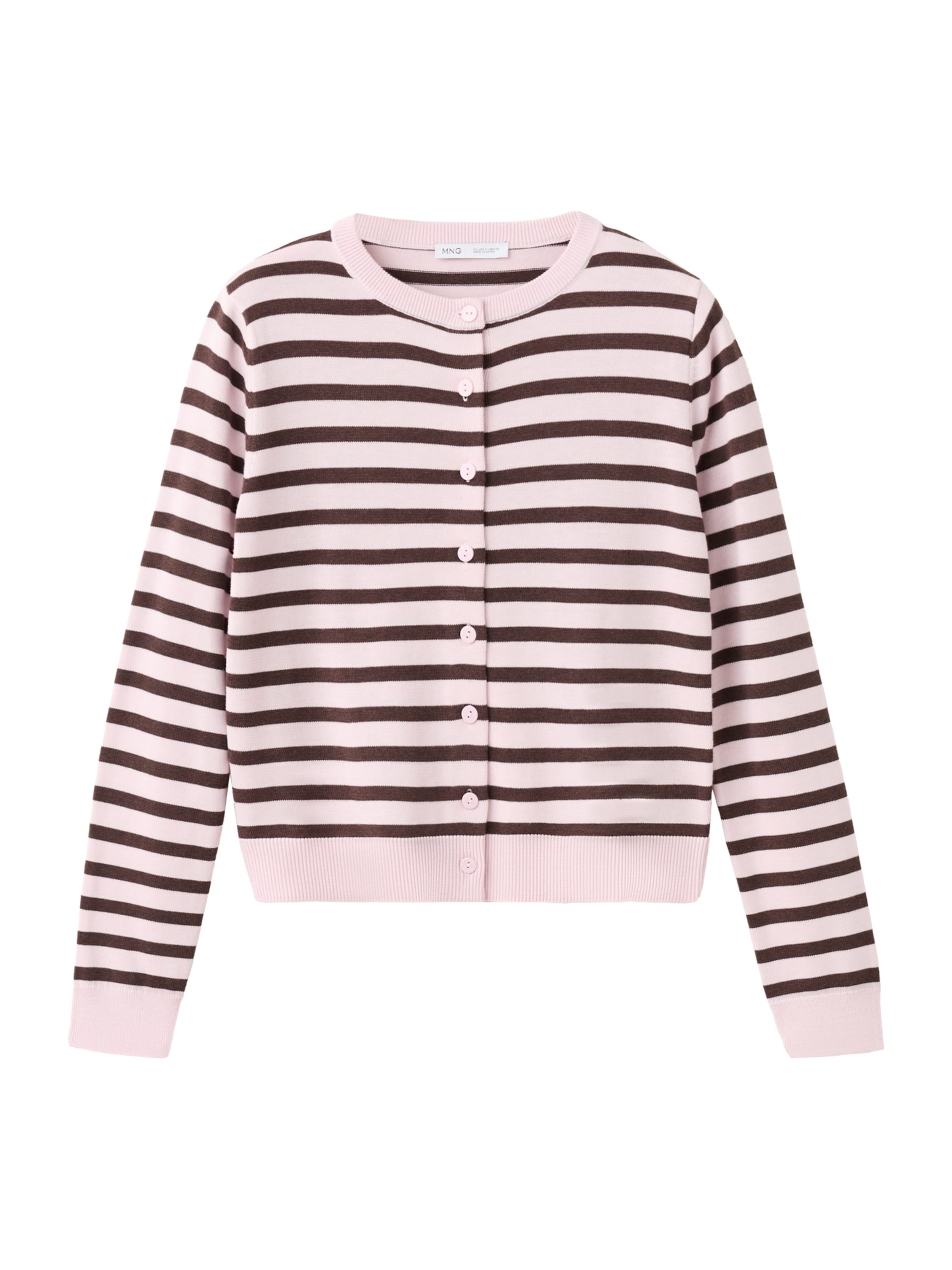 MANGO Knit cardigan 'DALTON' in Pink: front