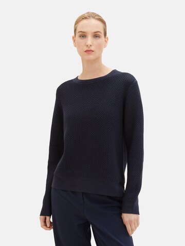 TOM TAILOR Sweater in Blue: front