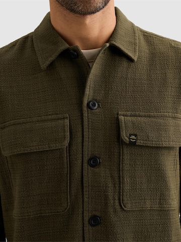 PME Legend Regular fit Button Up Shirt 'Overshirt in two-tone cotton slub' in Green