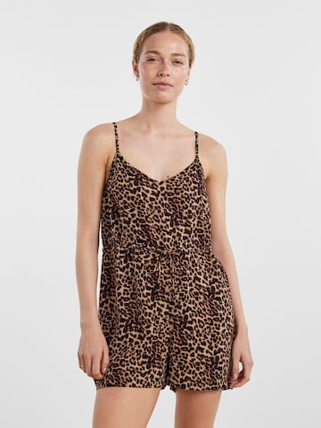 PIECES Jumpsuit 'Nya' in Brown: front