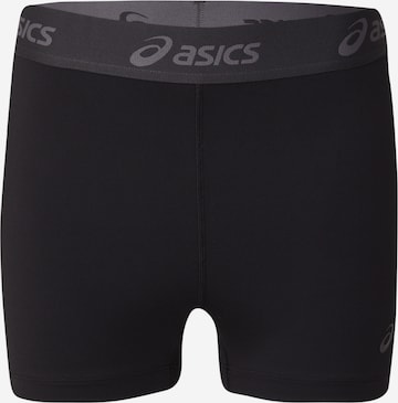 ASICSSkinny Sportske hlače 'ESSENTIAL' - crna boja: prednji dio