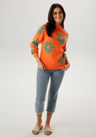 Aniston SELECTED Sweater in Orange