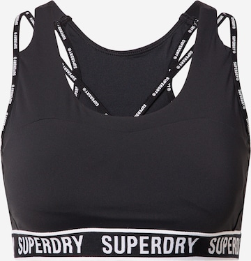 Superdry Sports Bra in Black: front