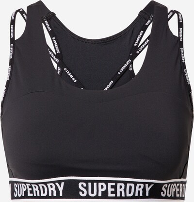 Superdry Športni nederček | črna / bela barva, Prikaz izdelka