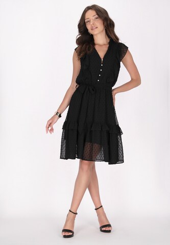 faina - Vestido camisero en negro