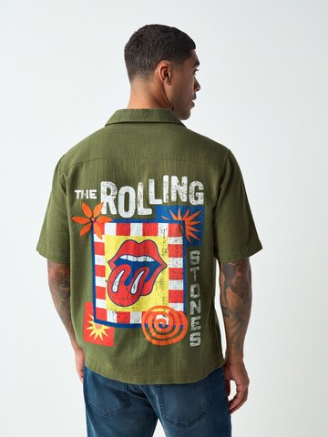 zaļš Next Komforta piegriezums Krekls 'Rolling Stones': no priekšpuses