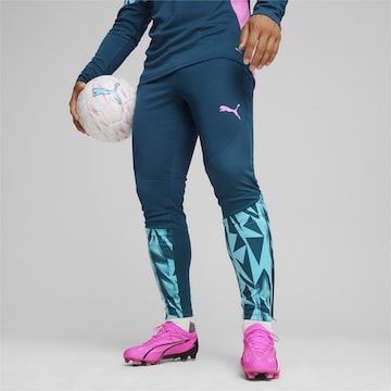 PUMA Skinny Sportbroek 'Individual Final' in Blauw: voorkant