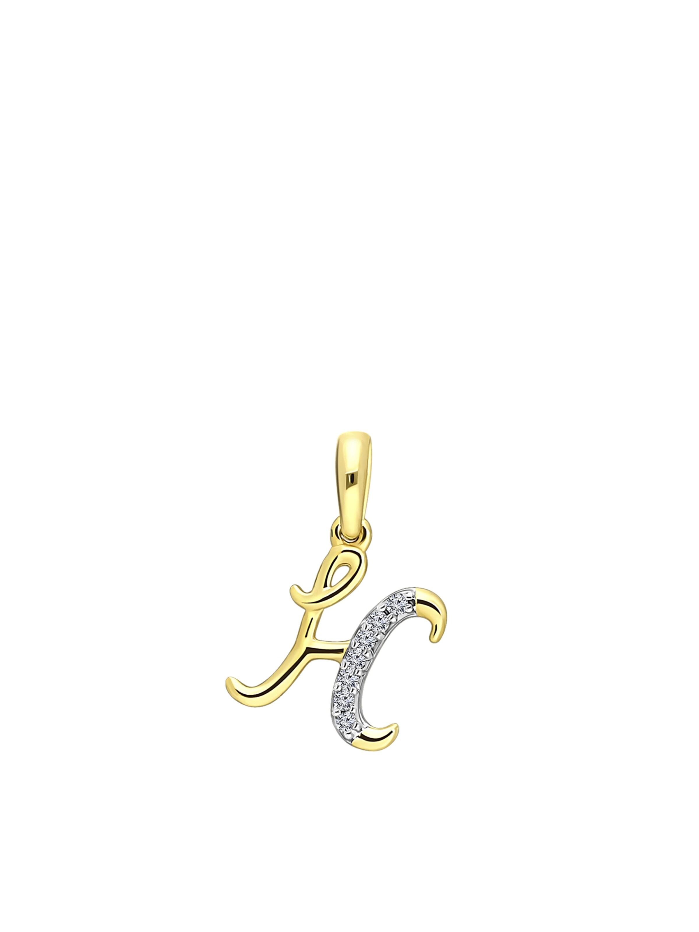 Lucardi Pendant in Gold: front