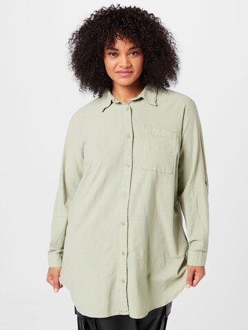 Camicia da donna 'Nana' di KAFFE CURVE in verde: frontale