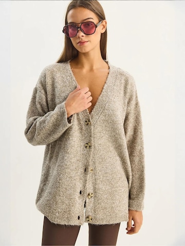 Bianco Lucci Gebreid vest in Beige