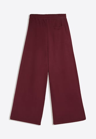Bershka Wide leg Broek 'DANCERS DREAM' in Rood