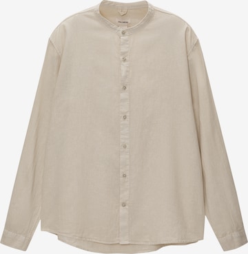 Pull&Bear Comfort Fit Skjorte i beige: forside