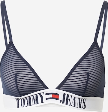 Tommy Jeans Triangel BH in Blauw: voorkant