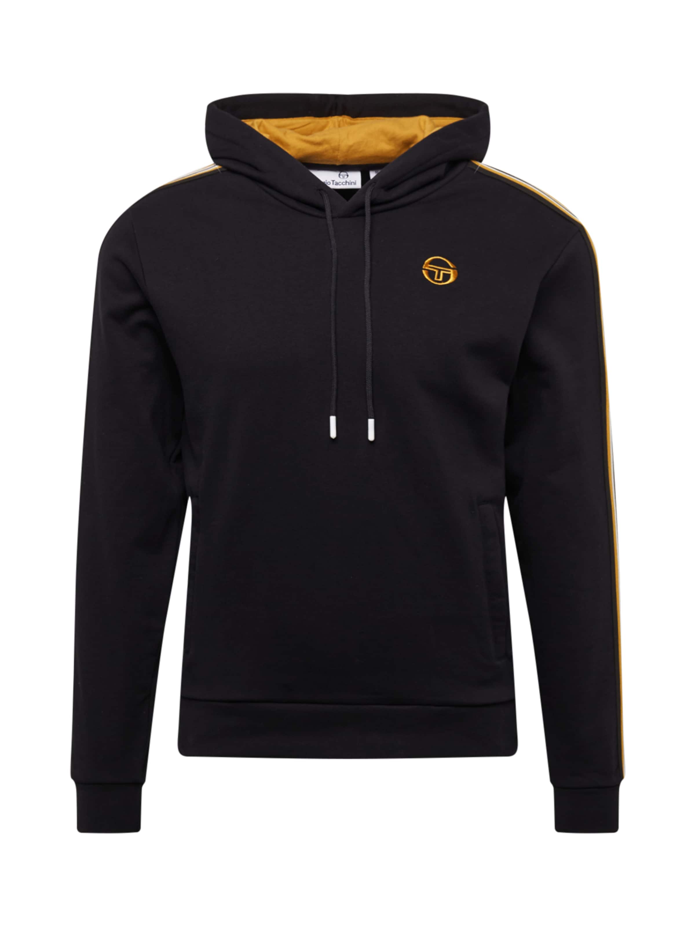 Sergio Tacchini Sweatshirt 'Nostello' in Zwart: voorkant
