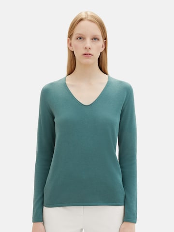 TOM TAILOR Sweater in Green: front