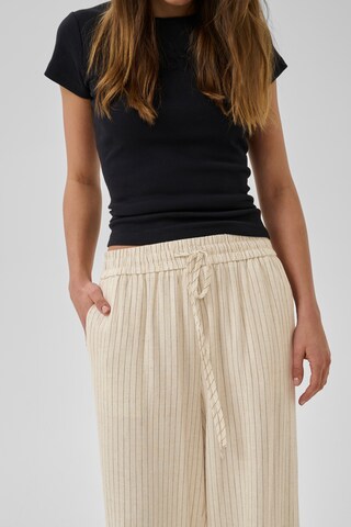 My Essential Wardrobe Wide leg Pants 'Jannie' in Beige