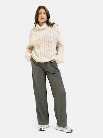 Smith&Soul Grobstrick Pullover mit Rollkragen in Weiß