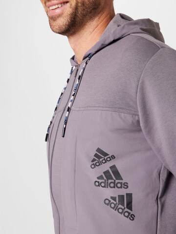 ADIDAS SPORTSWEAR Sportsweatjacke 'Essentials Brandlove Fleece ' in Grau