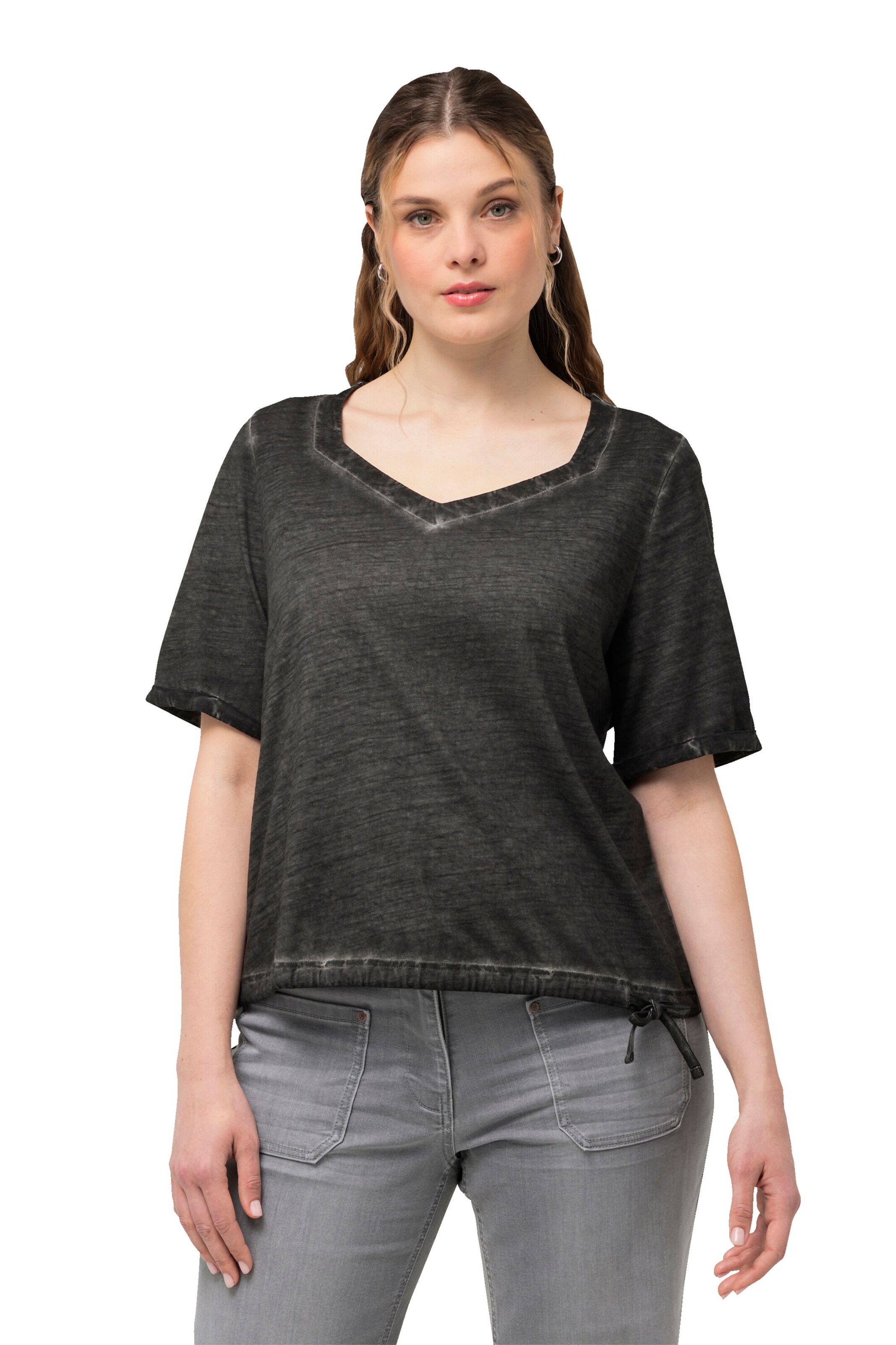 Ulla Popken Shirt in Grau: Vorderseite