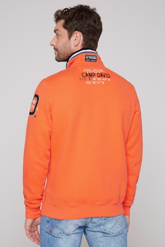 CAMP DAVID - Sudadera con cremallera 'Alaska Ice Tour' en naranja