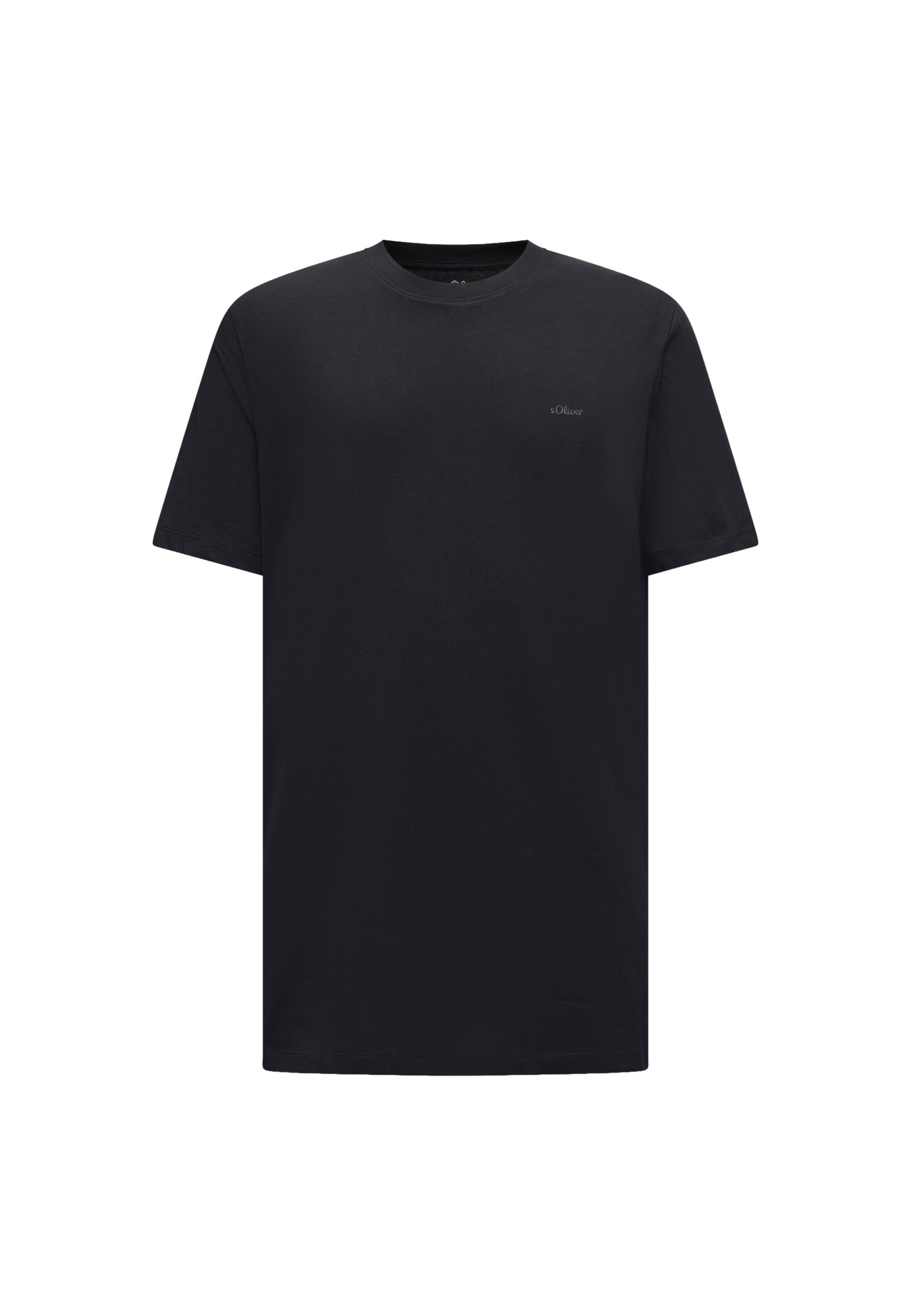 s.Oliver Men Big Sizes Shirt in Black: front