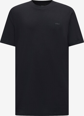 s.Oliver Men Big Sizes Shirt in Black: front