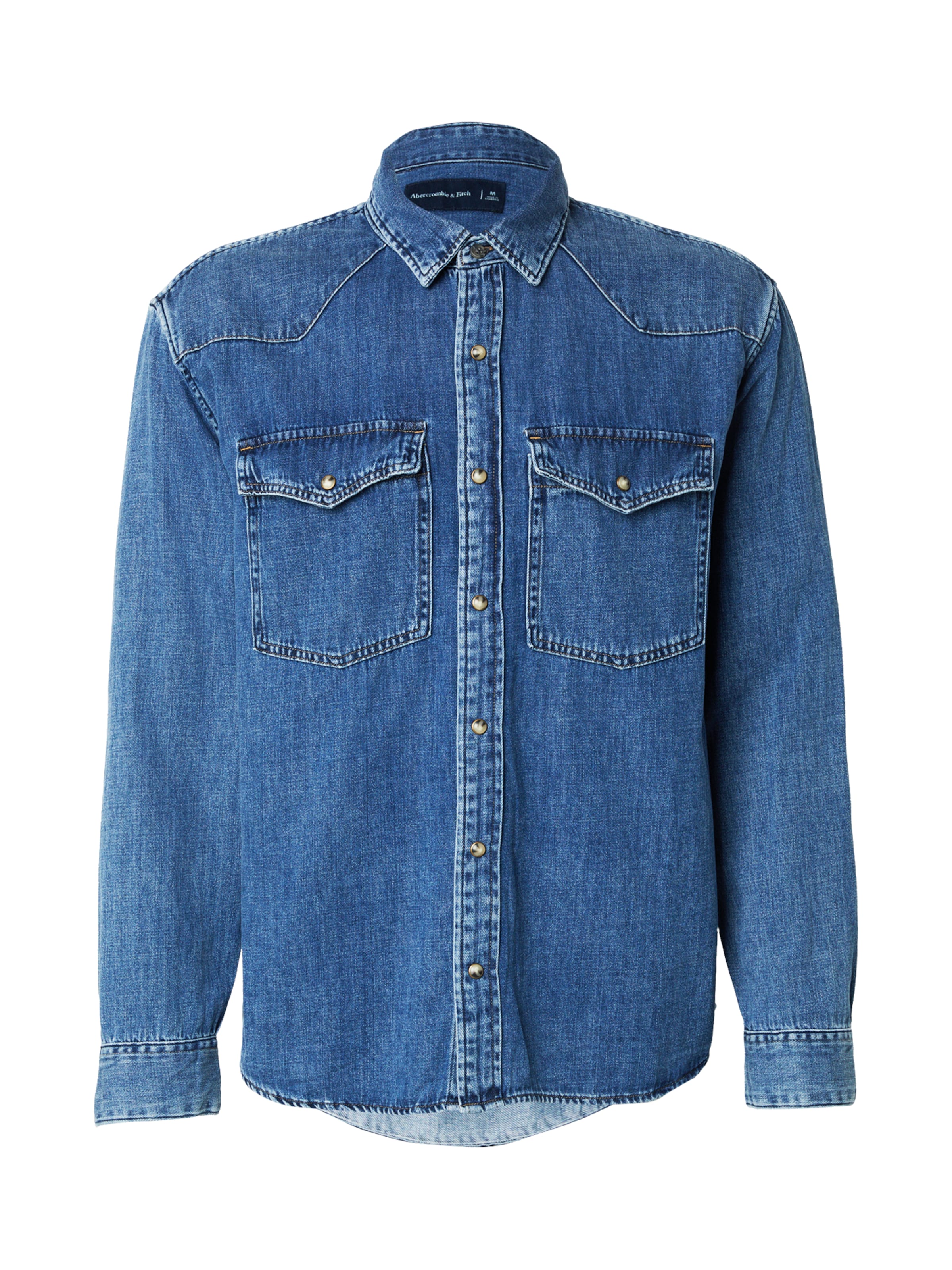 Regular fit Cămașă de la Abercrombie & Fitch pe albastru: față