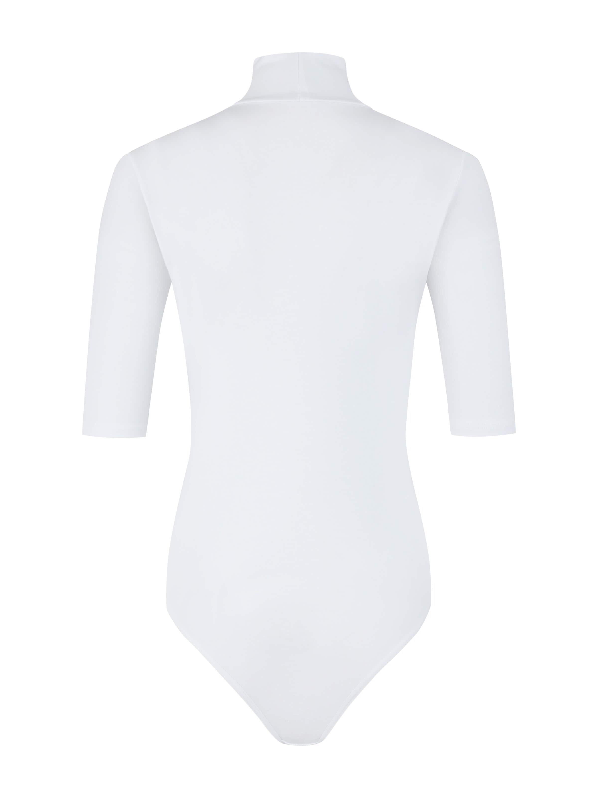 Evoni Blouse bodysuit 'mit ellbogenlangen Ärmeln' in White
