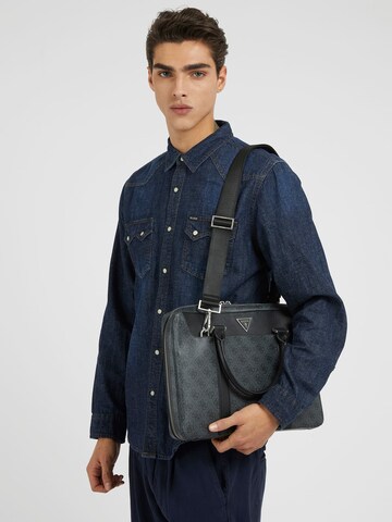 GUESS Laptoptasche 'Vezzola' in Schwarz: Vorderseite