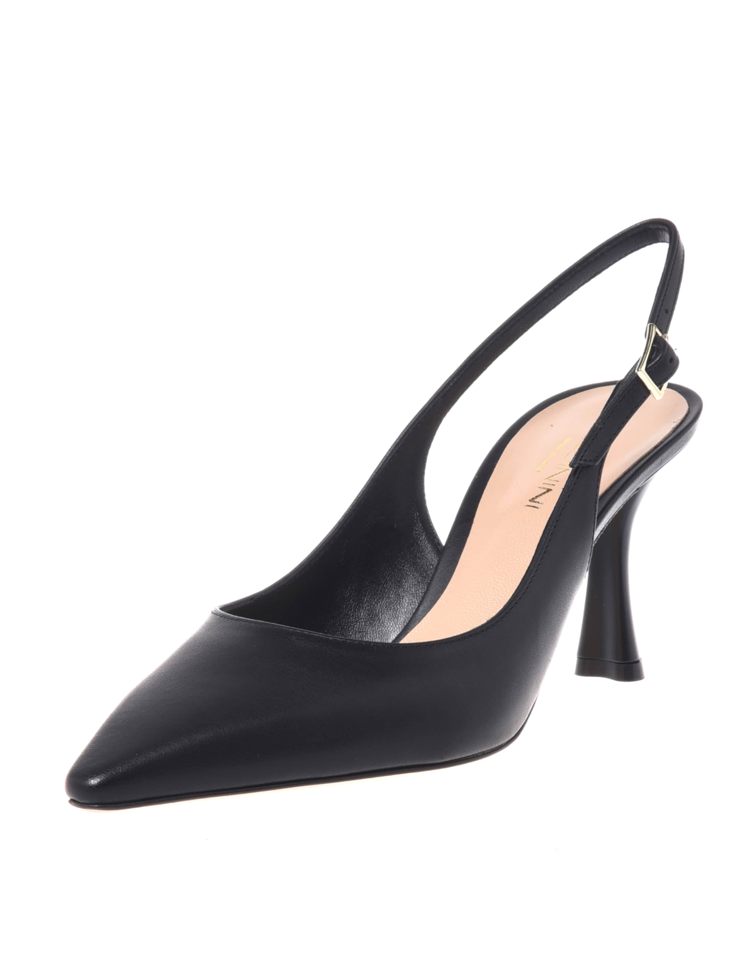 BALDININI Hochfrontpumps in Schwarz: Vorderseite