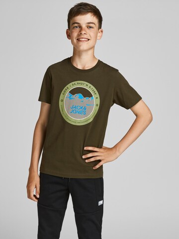 T-Shirt 'Bilo' Jack & Jones Junior en vert : devant