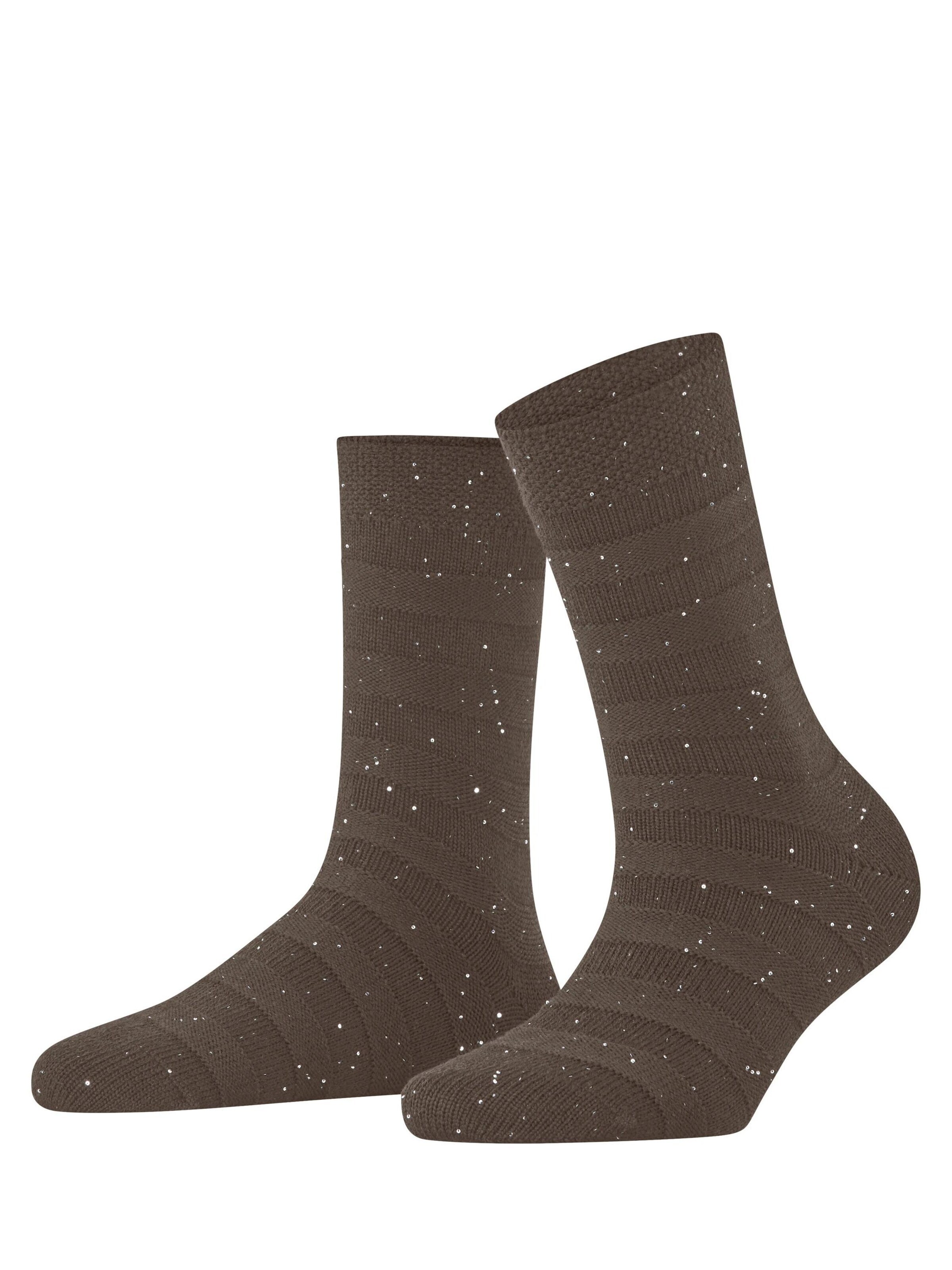FALKE Socken 'Sparkle Stripes'‌‌‌‌‌ in Braun: Vorderseite