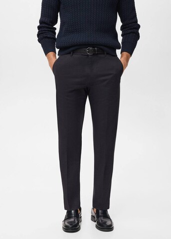 MANGO MAN Regular Pleated Pants 'Nicco' in Black: front