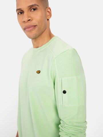 CAMEL ACTIVE Rundhals Sweatshirt aus reiner Baumwolle in Grün