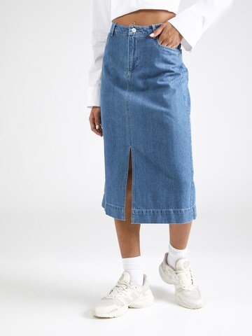 KnowledgeCotton Apparel Skirt in Blue: front