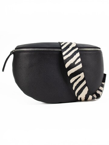 lePelou Gürteltasche 'SERENA large' in Schwarz: Vorderseite