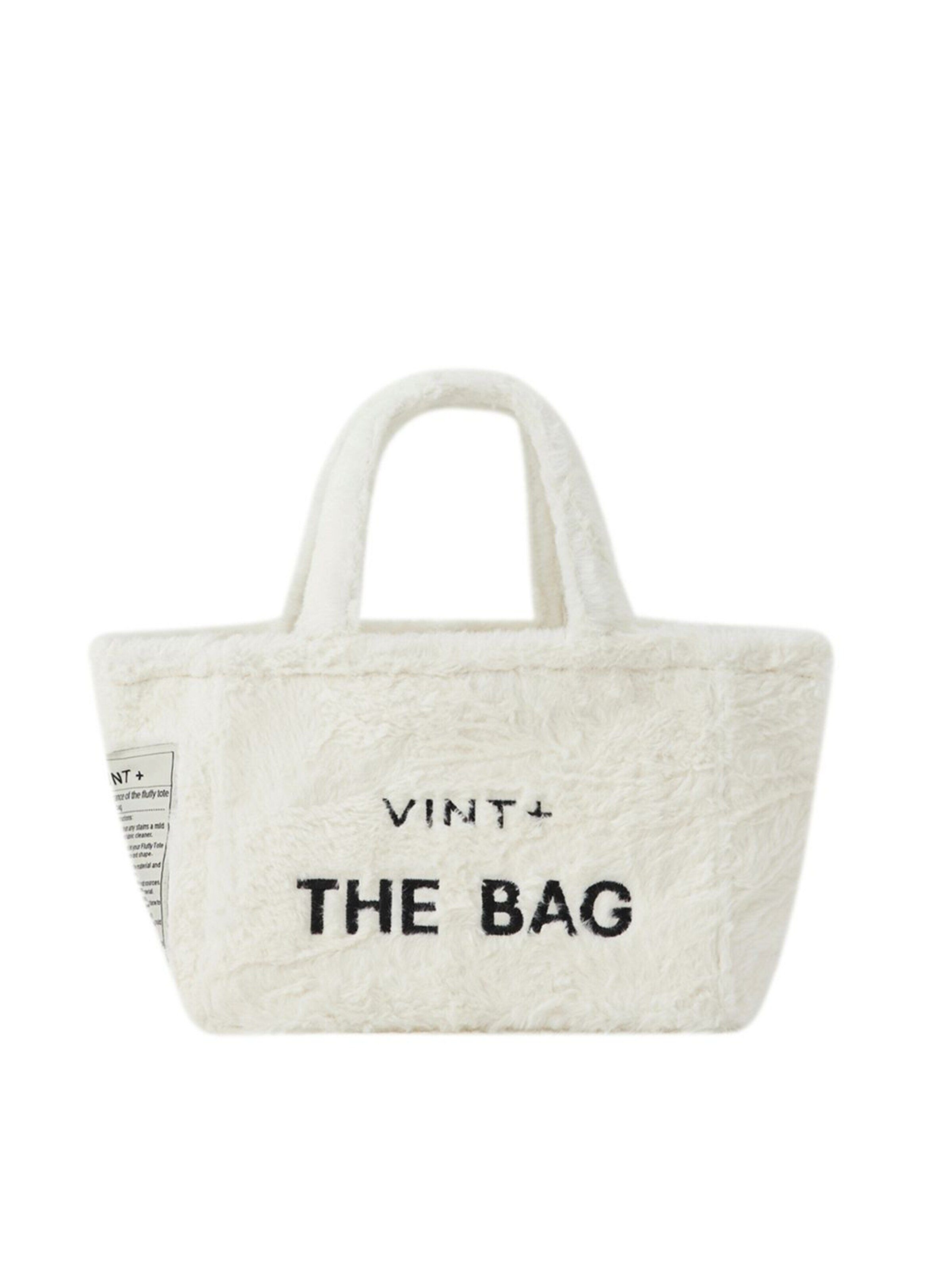 VINT+ Håndtaske 'Fluffy Bag Small' i hvid