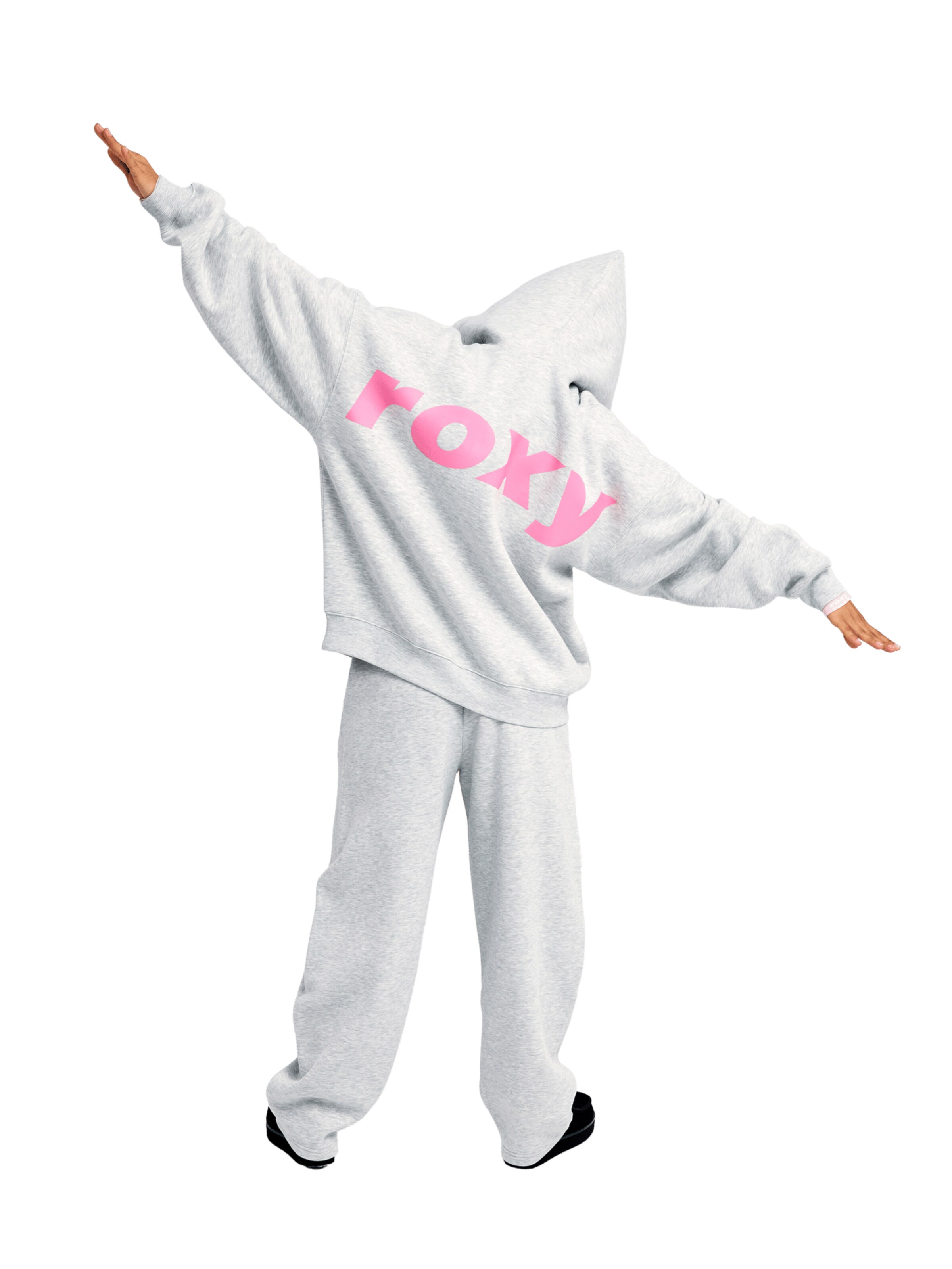 HighDroxy Sweatshirt 'Surf Doll' in Grau: Vorderseite