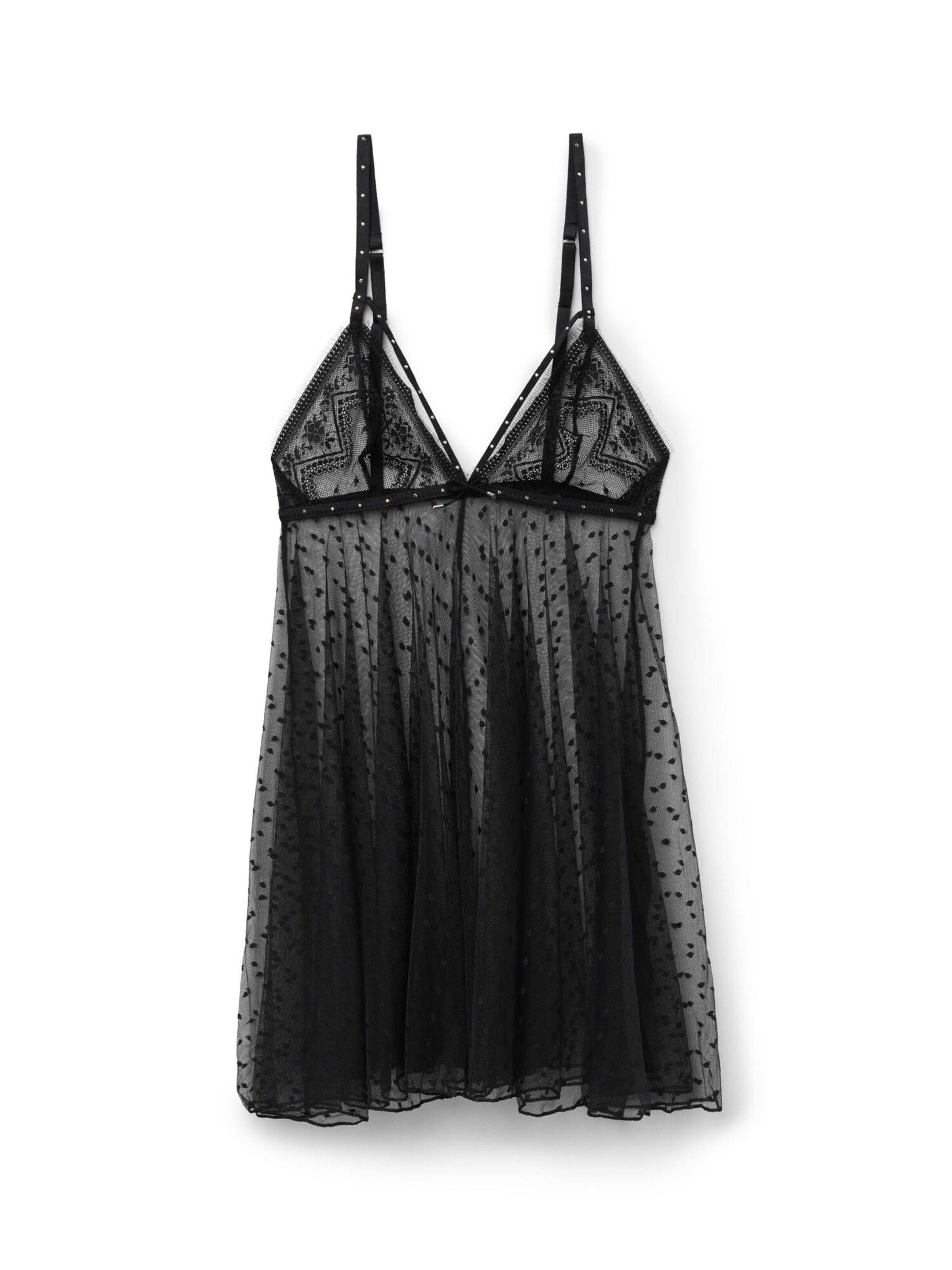 INTIMISSIMI Neligee 'FLIRT FEARLESSLY BABYDOLL' in schwarz, Produktansicht